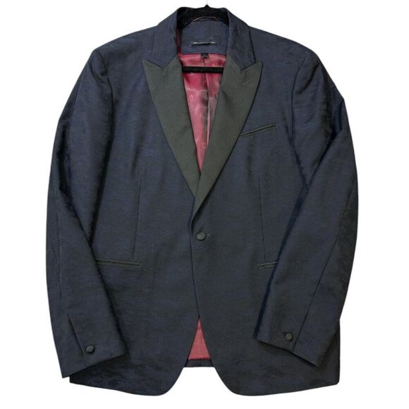 John Varvatos USA Blazer Jacket One Button Wool Blend Size 44 Camo Print